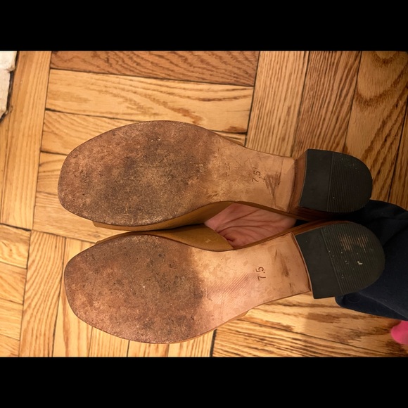 Nisolo Tan Open Toe Heeled Leather Sandals Size 7.5 - Picture 4 of 10